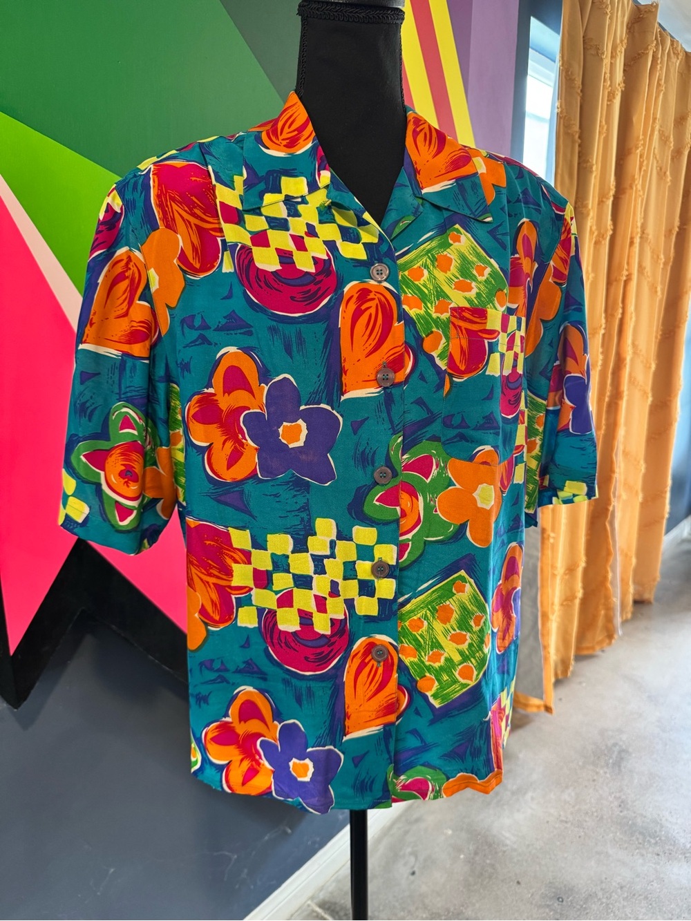 Vintage 80s / 90s SK & Company 100% Silk 2 Piece Skirt and Shirt Set - Picture 7 of 10